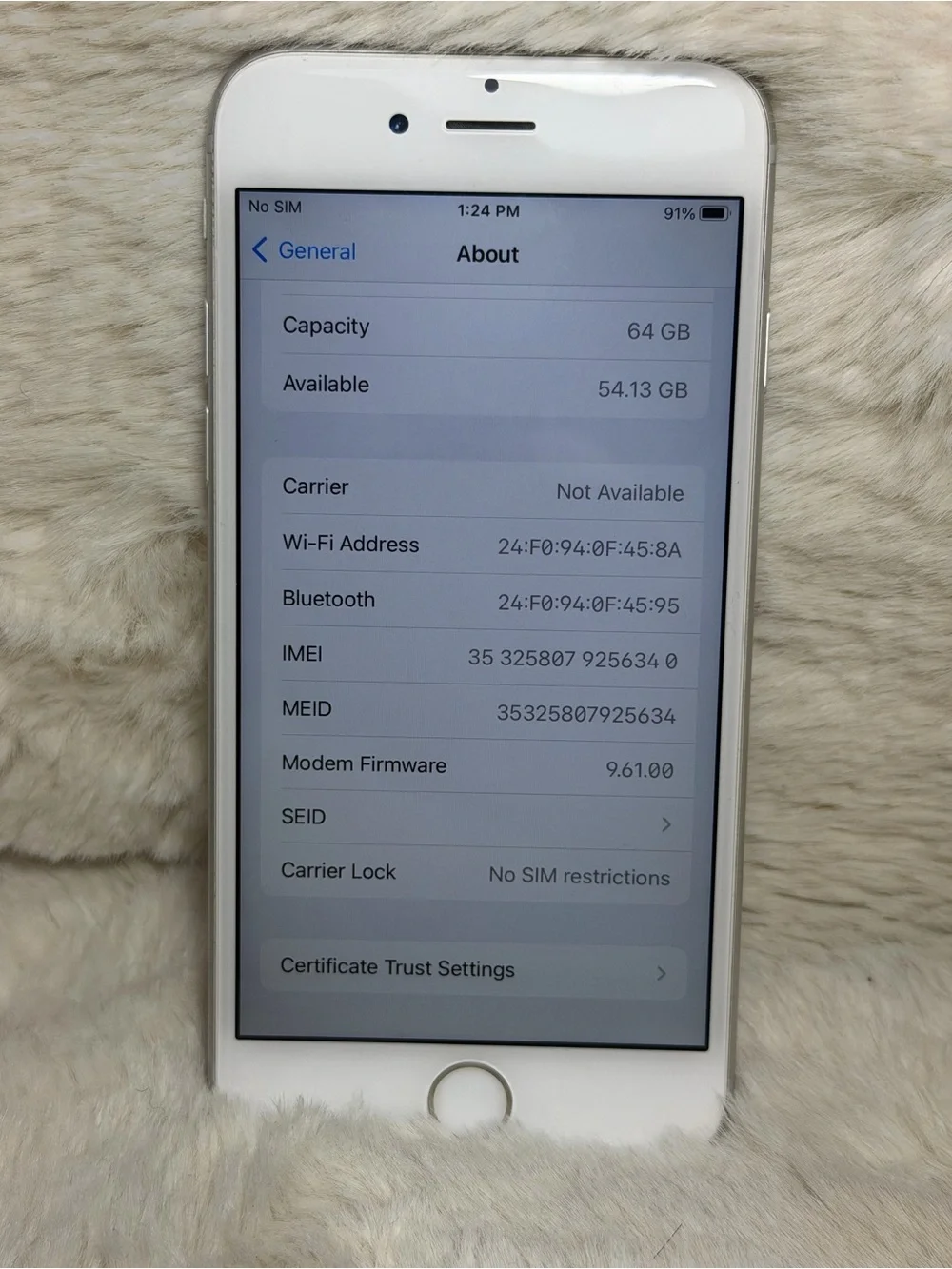 Apple iPhone 6s - White Front (Unlocked)